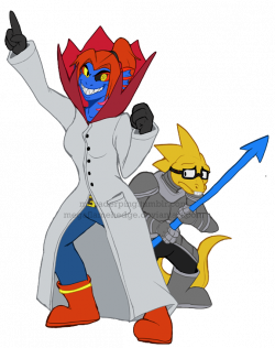 Art] Undyne would make a terrifying mad scientist. Also includes ...
