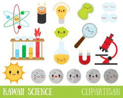 Kawaii Science Clipart Lab Clip Art Scientist Chemistry | z ...