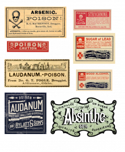 Vintage poisons halloween bottles & free printables | Pinterest ...
