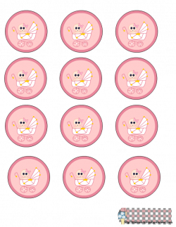 Free Printable Pink Baby Shower Round Labels