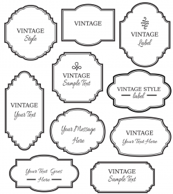 Vintage Label Outline Vintage label | Foil | Vintage labels ...