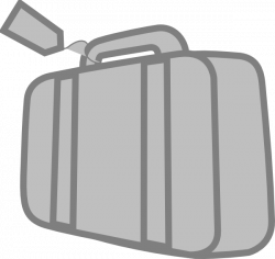 Grey Travel Suitcase Clip Art at Clker.com - vector clip art online ...