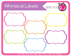INSTANT DOWNLOAD - whimsical labels - tag clipart ...