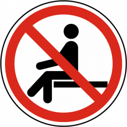 No Sitting Label J6815 - by SafetySign.com