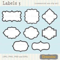 Labels 3 Printable labels clip art images, scrapbook clip ...