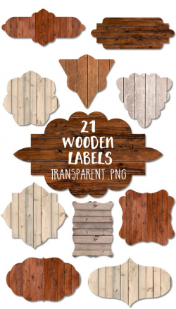 Wood Label Clipart: Wood Label Clip Art, Wood Clipart, Wood ...