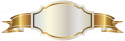 Golden Banner With White Label transparent PNG - StickPNG