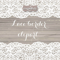 VECTOR Wedding clipart lace border rustic clipart shabby