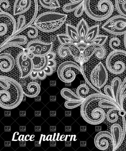 Pin by 기랑 on lace | Floral lace, Free vector clipart, Pattern