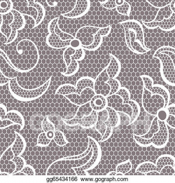Vector Stock - Lace fabric seamless pattern with abstract ...