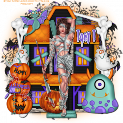 Leather And Lace Tuts: Tony T Halloween Collab tags Set 3
