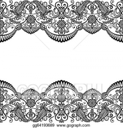 Vector Clipart - Card with lace. Vector Illustration ...