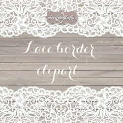 VECTOR Wedding clipart lace border, rustic clipart, shabby ...