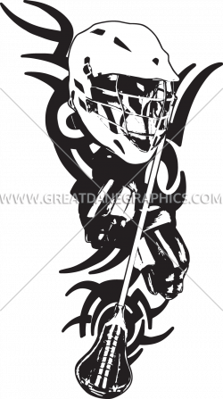 Lacrosse Vertical Tribal | Production Ready Artwork for T-Shirt Printing