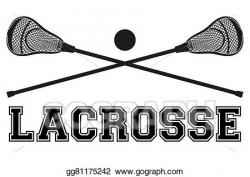Vector Stock - Lacrosse sticks and ball. flat style. Clipart ...