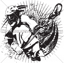 Lacrosse Grunge | Production Ready Artwork for T-Shirt Printing