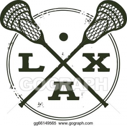 Vector Art - Lacrosse lax sport stamp. EPS clipart ...