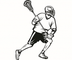 Lacrosse Player #1 Helmet Stick Equipment Field Sports Game Outfit Uniform  .SVG .EPS .PNG Digital Clipart Vector Cricut Cut Cutting File
