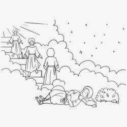 Bible Jacob's Ladder Coloring Book Jacob And Esau Dream ...