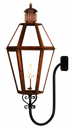 Mount Vernon Gas or Electric Copper Lantern - French Market Lanterns