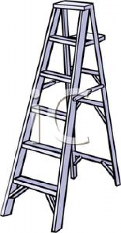 Clip Art Image: A Metal Step Ladder