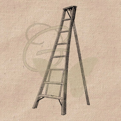 Hand Drawn Ladder Image Transfer Digital Clipart Drawing Illustration Line  Art Craft Digital Download Printable