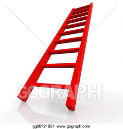 Drawing - Red ladder. Clipart Drawing gg68721937 - GoGraph