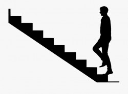 Ladder Of Success Png Hd - Man Walking Up Stairs ...