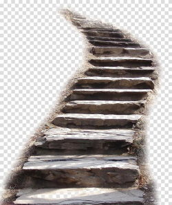 Brown wooden staircase illustration, Stairs , Road ladder ...