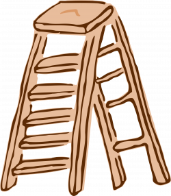 Clipart - Roughly drawn stepladder