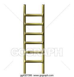 Stock Illustration - 3d golden ladder. Clipart Illustrations ...