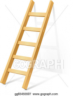EPS Vector - Wooden step ladder. Stock Clipart Illustration ...