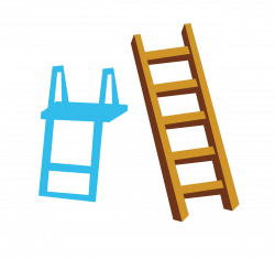 Ladder Stairs Rope - Blue wooden ladders and ladders 1240*1170 ...