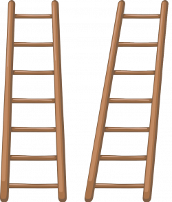 Ladder Cartoon Clip art - 2 wooden ladders 852*1000 transprent Png ...