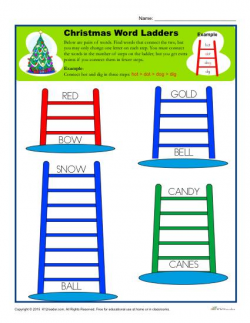 Christmas Worksheet Activity | Word Ladders