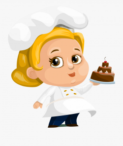 Chef Cake Woman Lady Female Chubby Hat Dressed - Chef Pastry ...
