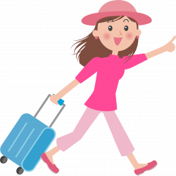 Clipart - Pulling luggage (#2)