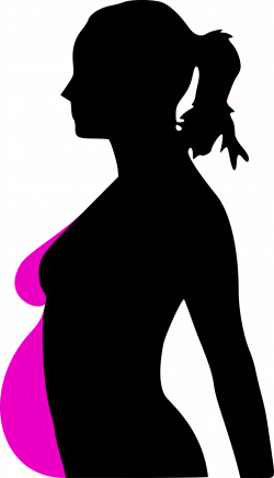 Clipart - pregnancy silhouet