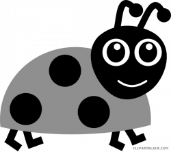 Grayscale Ladybug Clipart - ClipartBlack.com