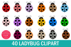 40 Lady Bug Clipart- Cute Lady Bug Clipart-Ladybug Graphics
