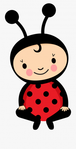 Insect Clipart Black And White - Ladybug Baby Shower Clipart ...