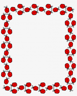 Clipart Frames Ladybug - Red And White Frame Template - Free ...