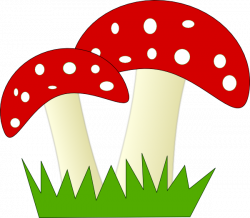 Red And White Dotted Mushrooms Clip Art at Clker.com - vector clip ...