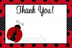 Ladybug Thank You Card Printable MATCHING by ...