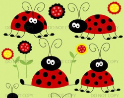 Ladybug clipart - stitched ladybugs clip art, lady bugs ...