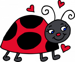 Cute Red Ladybug With Hearts - Free Clipart | Free Cliparts ...
