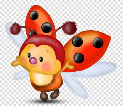 Orange and black bee , Beetle Ladybird Cartoon , Ladybug ...