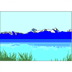 Lake with fish clipart - WikiClipArt
