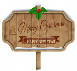 Christmas Wooden Sign Transparent PNG Clip Art Image | Its Christmas ...