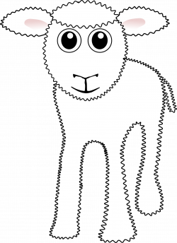 Clipart - Funny White Lamb Cartoon